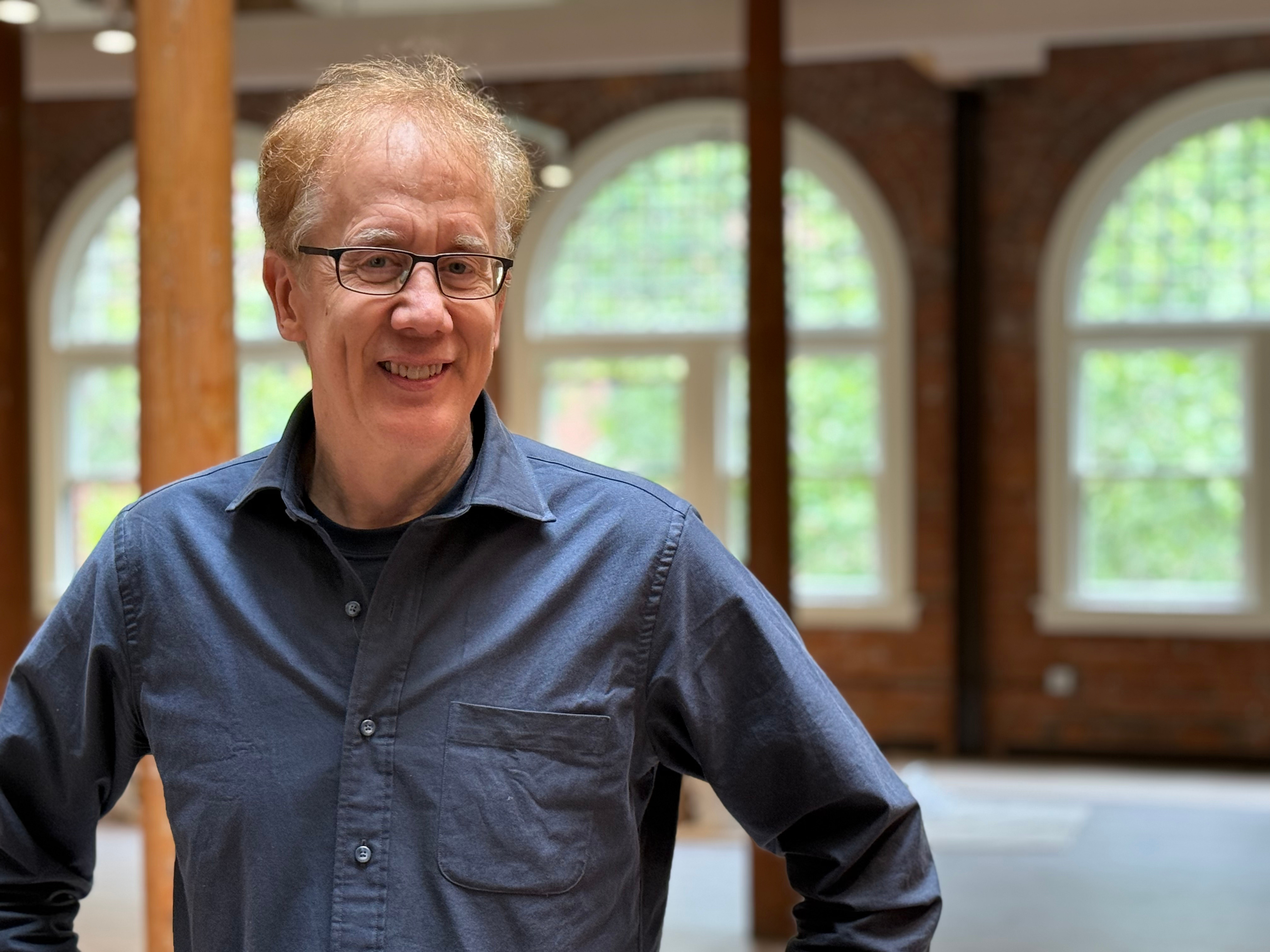 Andrew Conru in the Occidental Fine Arts space